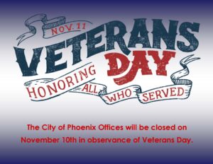 City Hall Closure for Veterans Day